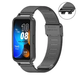 Milanese Watch Band For Huawei Band 10 9 8 Stainless Steel Mesh Bracelet Strap Loop For Huawei Band 8 9 10