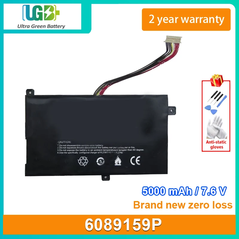 

UGB New Laptop Battery For 6089159P 11PIN 10Lines 7.6V 5000mAh 38Wh