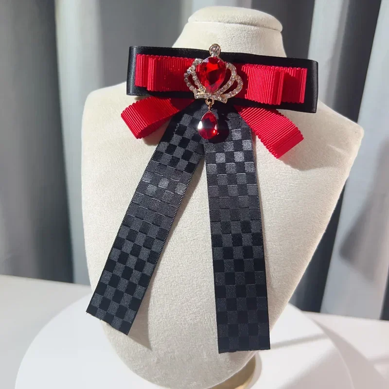 

New Women's Bow Luxury Rhinestone British Korean Style College Style Shirt Suit Collar Flower Accessories Handmade Jewelry Gifts
