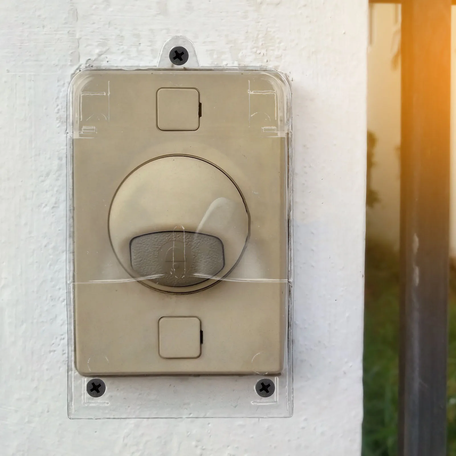 

Waterproof Doorbell Cover Durable Transparent Mount No Drill Installation Outdoor Keypad Protector Enhancer Building