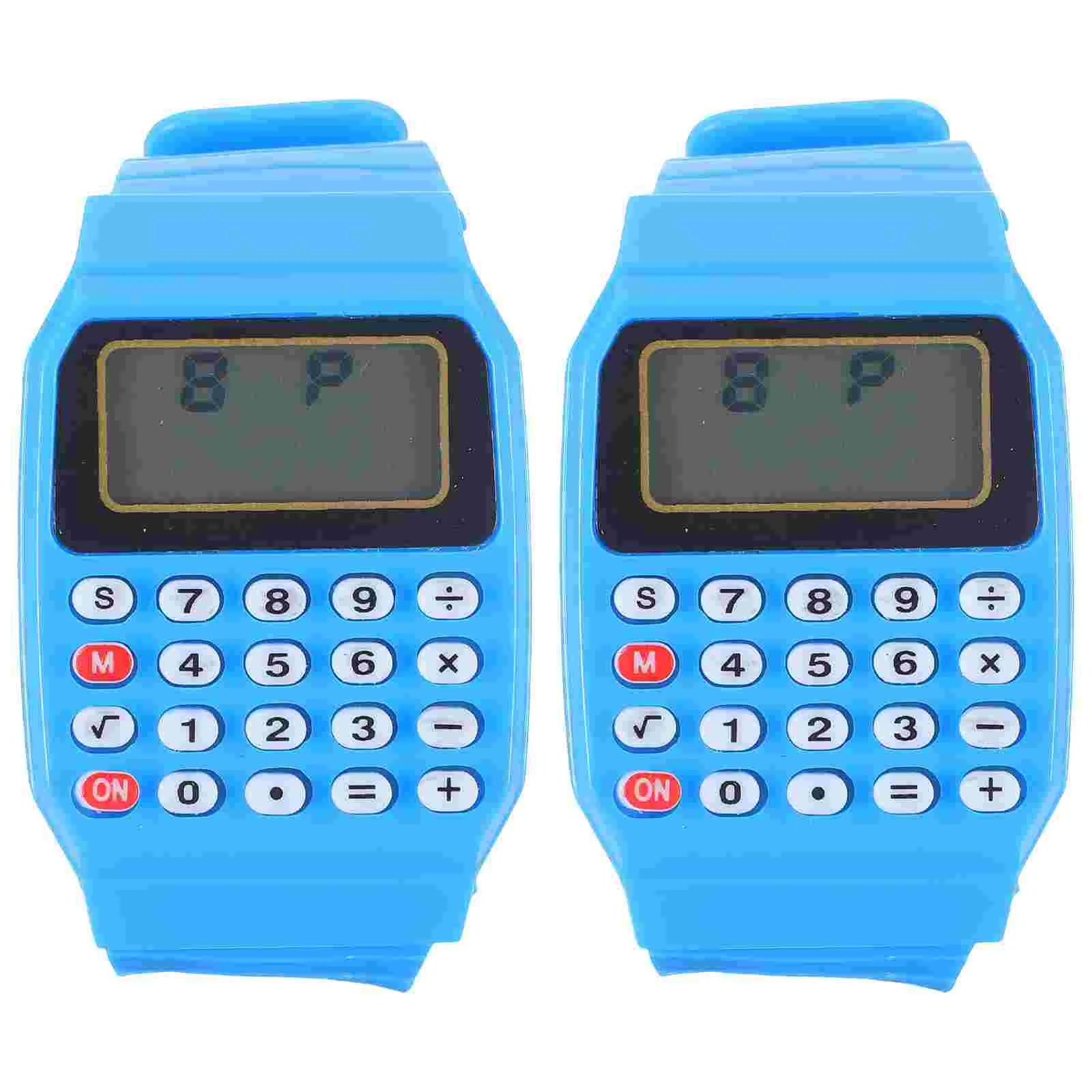 2 Pcs Mens Digital Watch Calculation Toddler Children for Kids Calculator Wrist Man