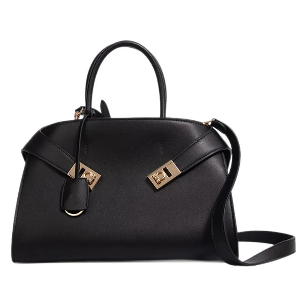 High-end Niche Design Tote Bag, Large-capacity Cowhide Shoulder Messenger Bag, Unique Texture, Fashionable and Simple