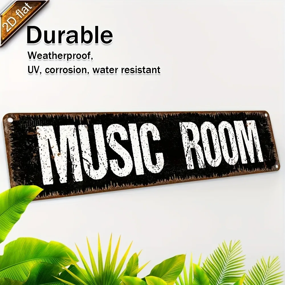 2D Flat Vintage Aluminum Sign 40x10cm UV Print Indoor Outdoor Decor For Home Cafe Restaurant Holiday Ornament