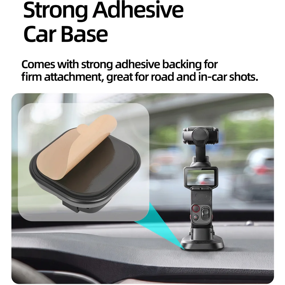 Sunnylife Quick-Release Adhesive Mount Car Base Stand Mount Supporting Holder Accessory for Insta360 Luna Ultra/Pro