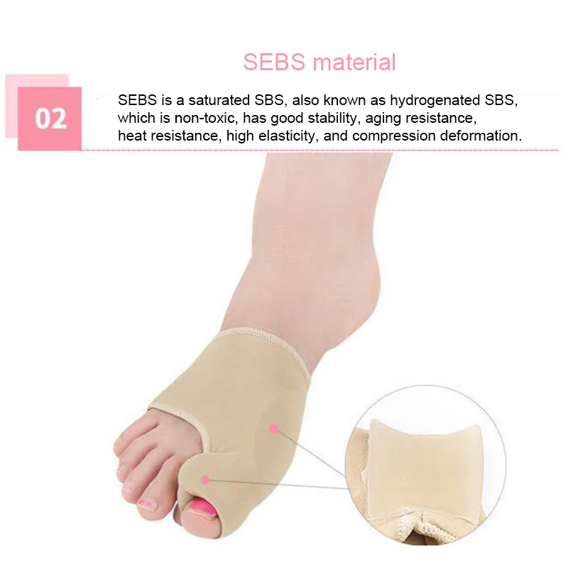 2Pcs=1Pair Hallux Valgus Bunion Corrector Silicone Gel Big Toes Separators Splint Feet Straightener Bone Thumb Foot Care Tools