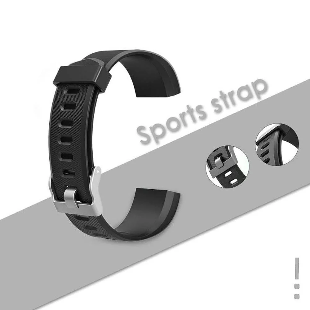 Smart Watch Band For ID115 PLUS HR Silicone Strap Silicone Watch Band Sport Metal Buckle Strap Wrist Replacement Silicone Color