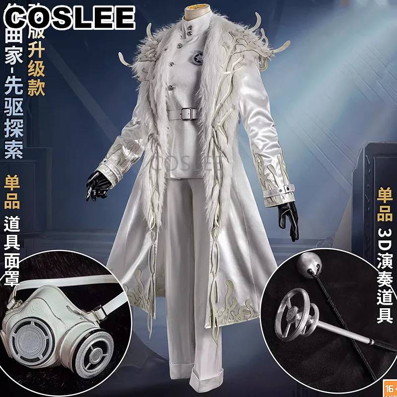 COSLEE Game Identity V Frederick Kreiburg Composer Cosplay Costume Abyss Skin Long Coat Top Pants Uniform Halloween Party Outfit