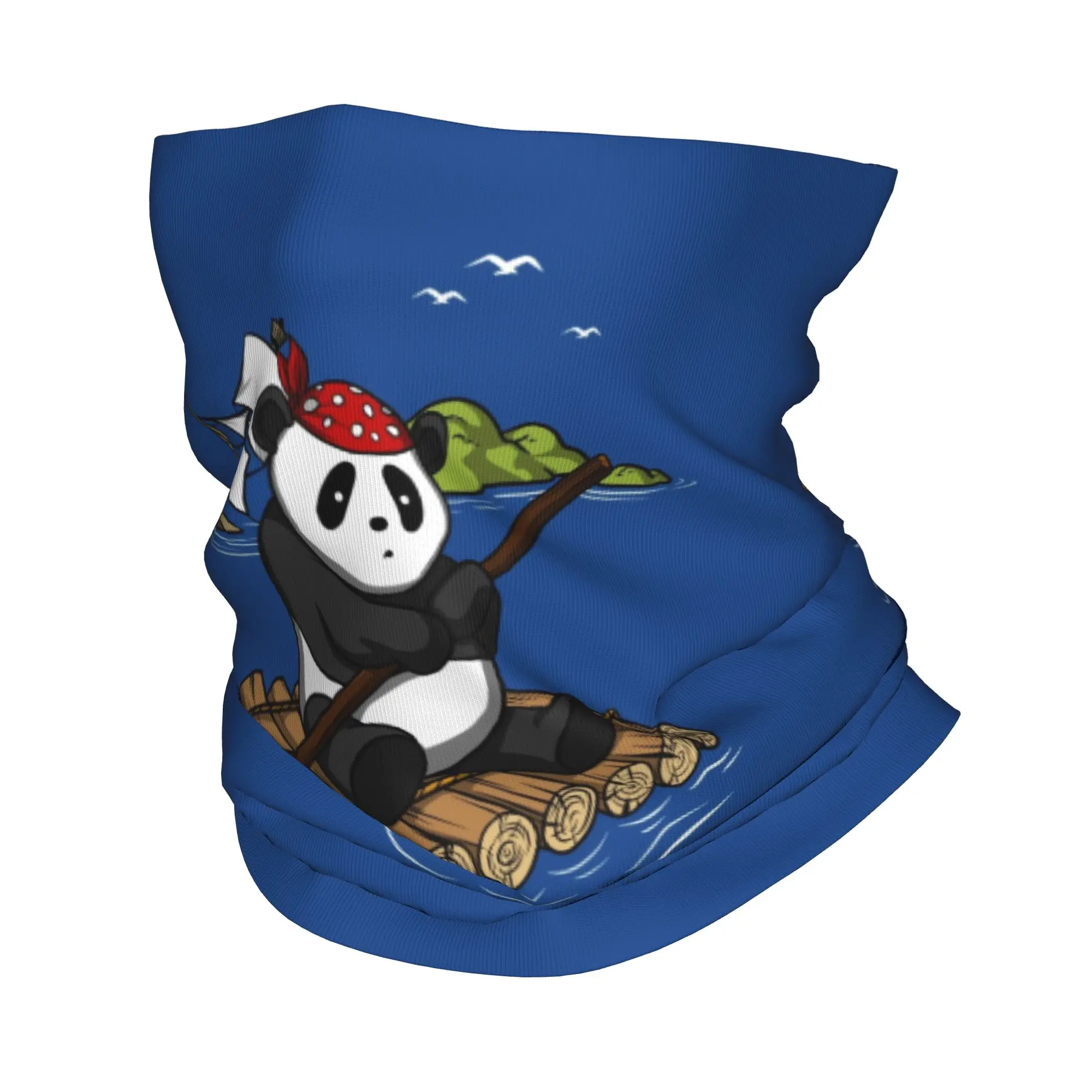 Custom Panda Bear Sailor Bandana Winter Neck Warmer Men Windproof Wrap Face Scarf for Ski Animal Cartoon Gaiter Headband