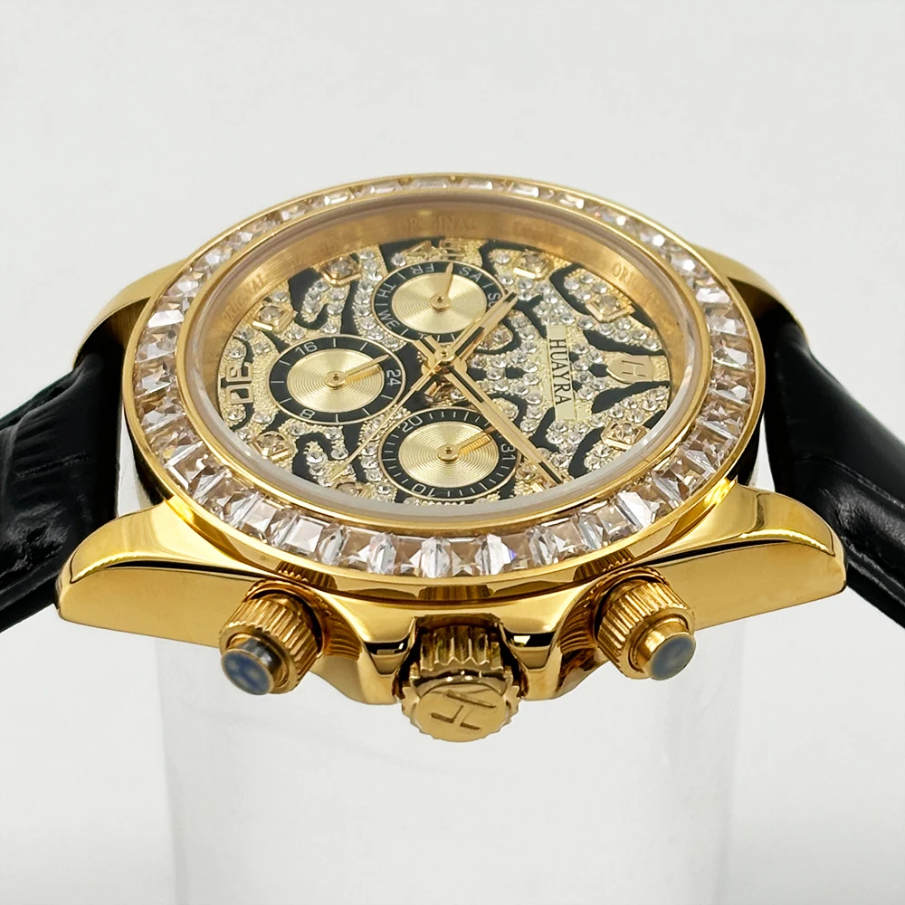 Men's business mechanical wristwatch, three-hand six-needle standard tiger-pattern water-resistant luminous model, trendy watch