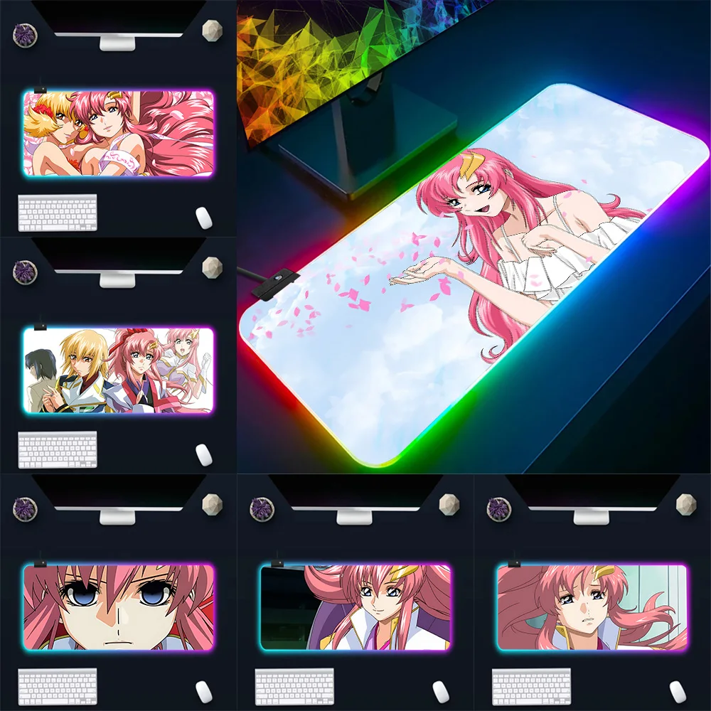 

Lacus Clyne RGB Pc Gamer Keyboard Mouse Pad Mousepad LED Glowing Mouse Mats Rubber Gaming Computer Mausepad