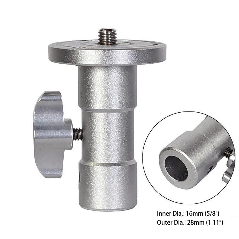 3/8 "อะแดปเตอร์ขาตั้งไฟด้าย 1/4 ด้ายชายสําหรับกล้อง Ballhead อุปกรณ์เสริมการถ่ายภาพ