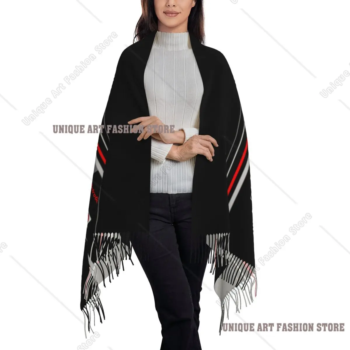 مخصص ريترو لعبة فيديو تحكم شرابة وشاح المرأة شتاء خريف شالات دافئة يلتف الإناث ألعاب هدية الأوشحة