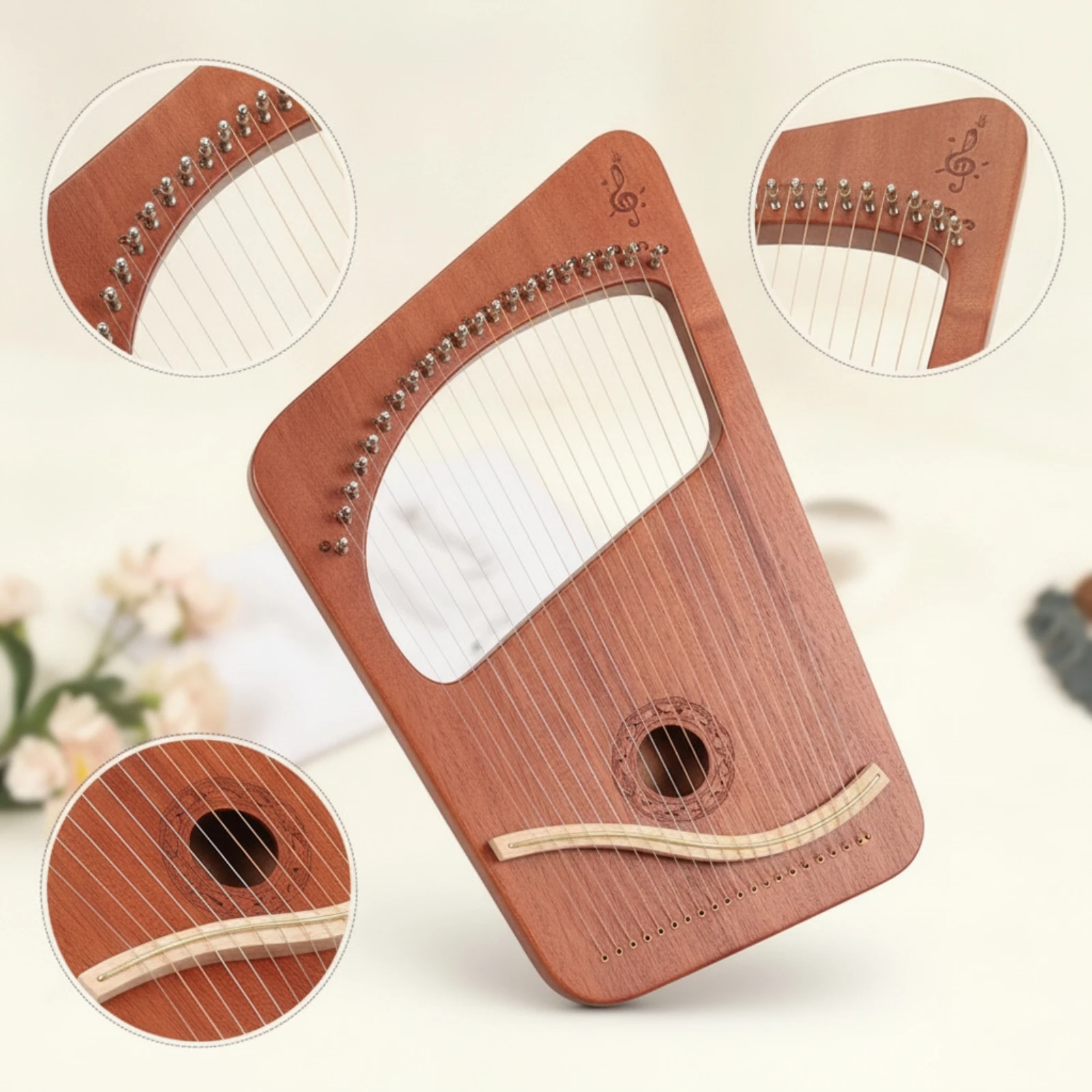 21-Saitige Lyre Handgehaltene  – Musical Instrument Lyre Bewertung und Preis
