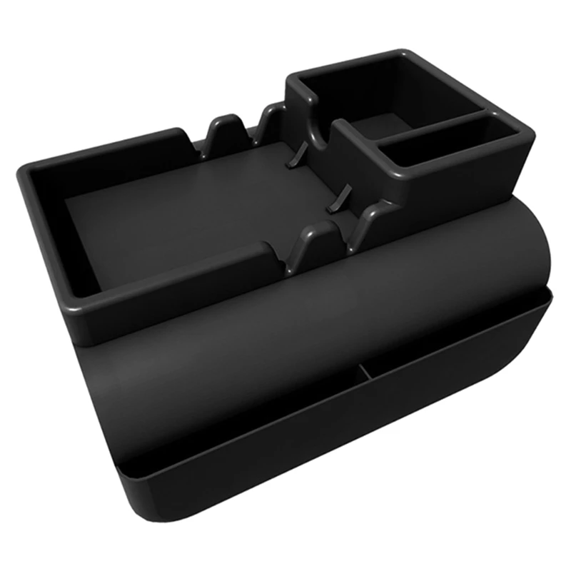 

U2JC Simple Elastomer Armrest trays Highlighting Storage Compartment and Cup Owner