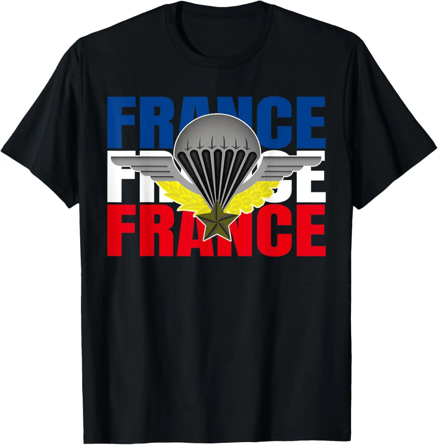 Militaire Saint-Michel Patron Parachutiste France Armée T-Shirt Short Sleeve Casual 100% Cotton Shift
