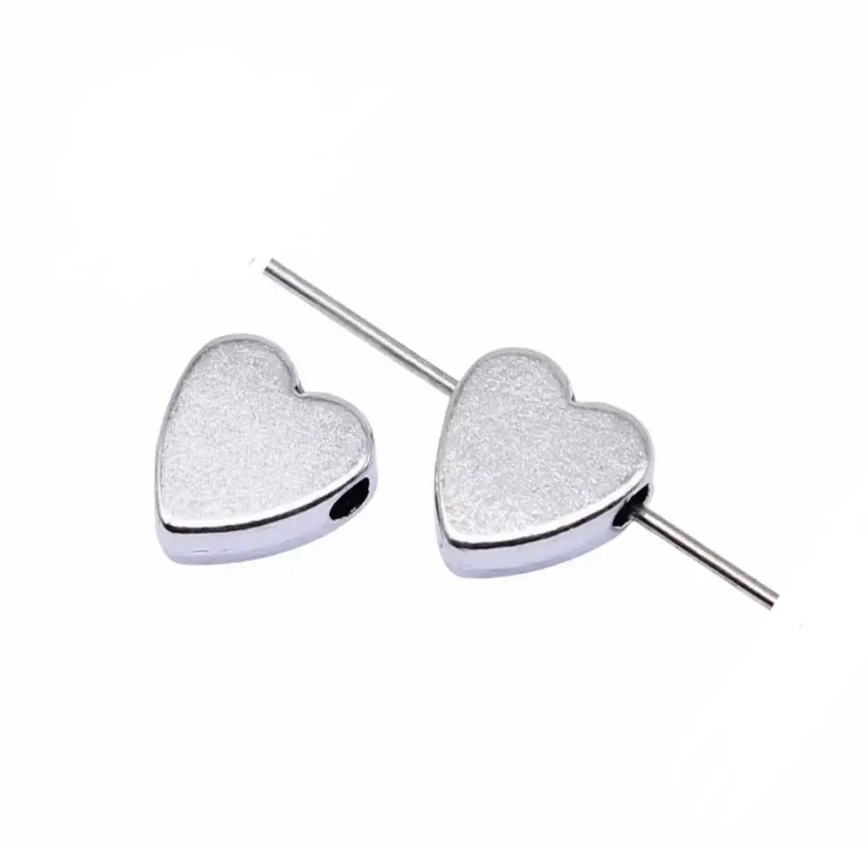 

50pcs 8mm Zinc alloy metal heart shaped spacer beads for DIY jewelry HW3078