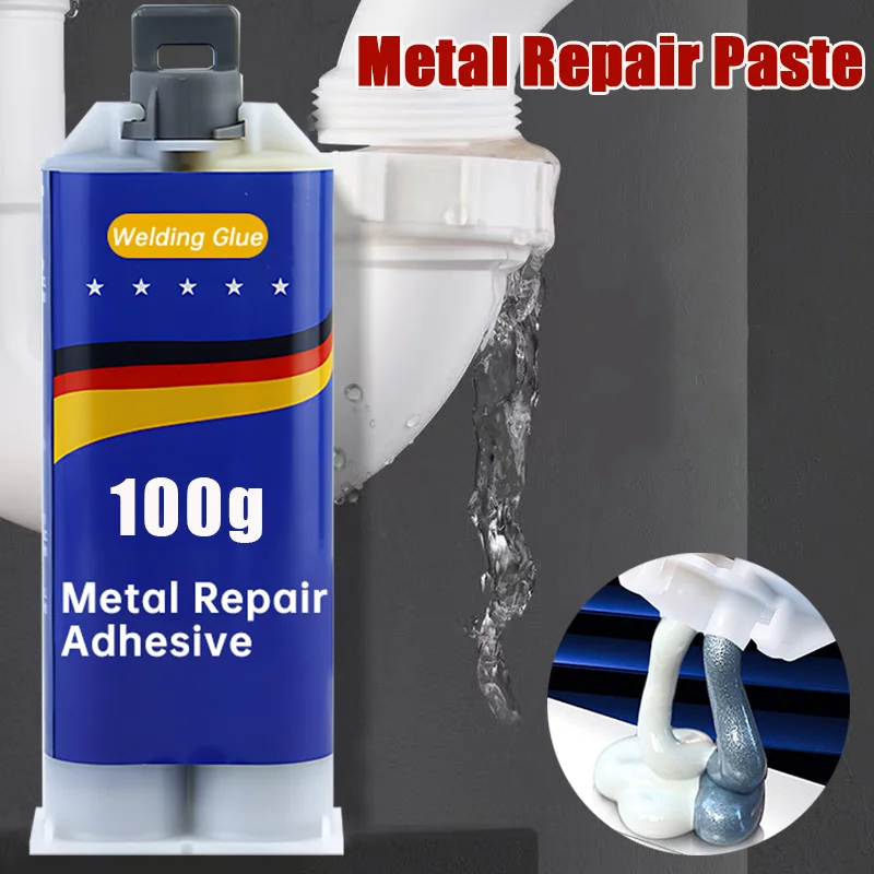 New Cold Welding Glue 2 in1 Metal Repair Glue Heat Resistance AB Sealant High Strength Casting Adhesive Industrial Repair Agent