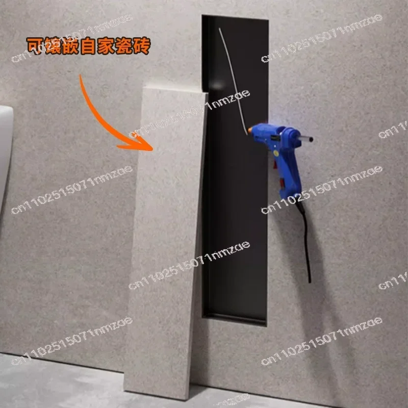 Hidden Stainless Steel Bathroom Niche | Recessed Toilet Brush | Embedded Wall-Mounted Bathroom Accessory