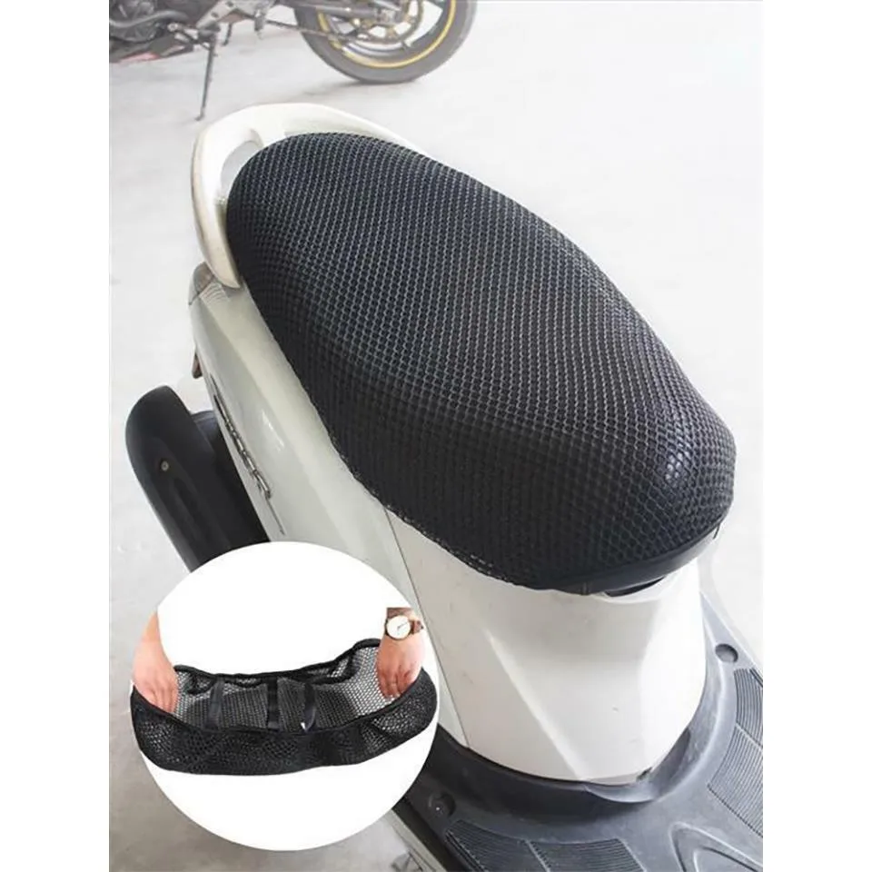 

Motorcycle Mesh Heat-Resistant Seat Cushion Cover Breathable 3D Anti Slip Honeycomb Mesh Protector Insulation Electronic Bike