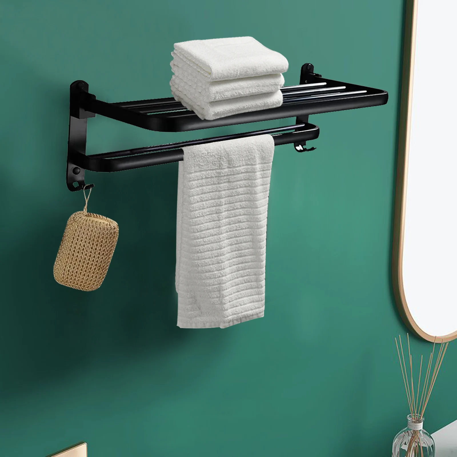 Modern bathroom Towel Rail Rack Holder Hanger Wall Mounted towel rack Aluminum