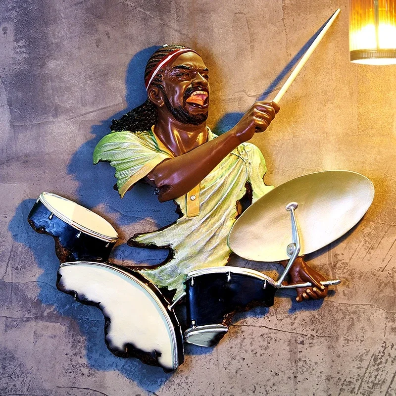 Decorazione da parete europea ciondolo bar negozio di abbigliamento decorazione da parete creativa personaggi musicali appeso a parete KTV barra trasparente