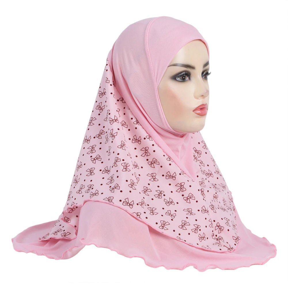 

Big Girl Amira Hijab Print Pull On Islamic Scarf Headwrap Women Muslim Instant Headscarf Pray Scarves Niqab Nikab Chiffon Khimar