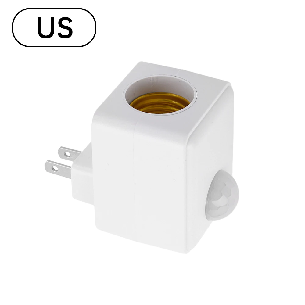 E27 Lamp Base Infrared  EU/US Plug 2-color Dimmering Lamp Socket Converter On/Off Book light Adapter Plug Switch