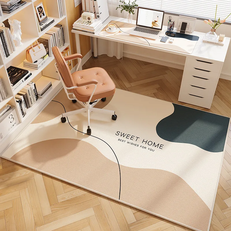 VIKAMA Computer Chair Cushion Rug Bedroom Study Desk Chair Foot Mat E-Sports Chair Swivel Chair Protection Carpet, Home Decor