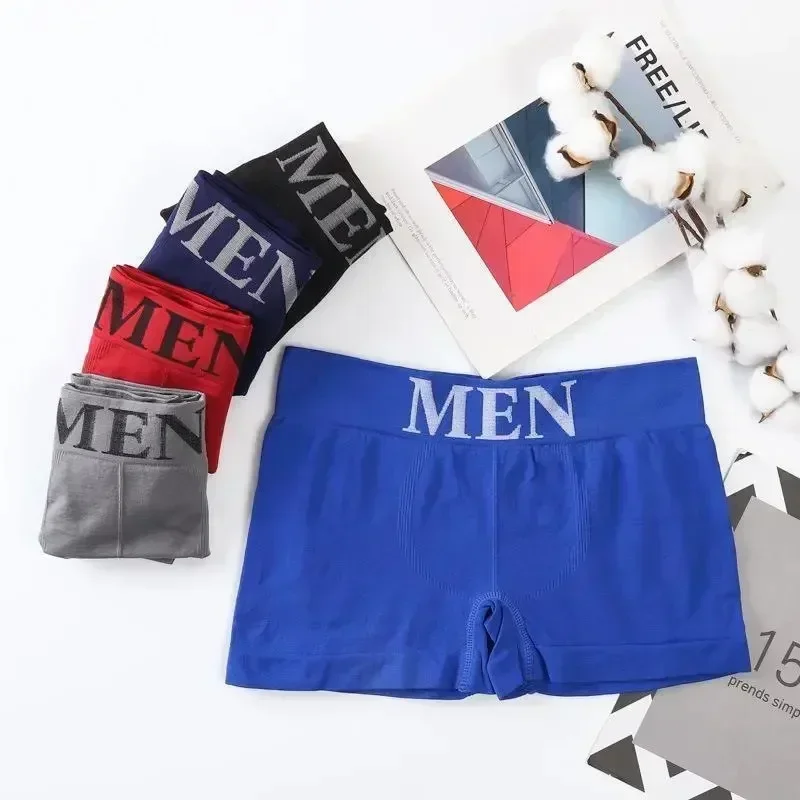 Breathable Male Elastic Underpants Men\'s Panties Letter Printing Underwear Boxershorts Men Soft Boxer Shorts