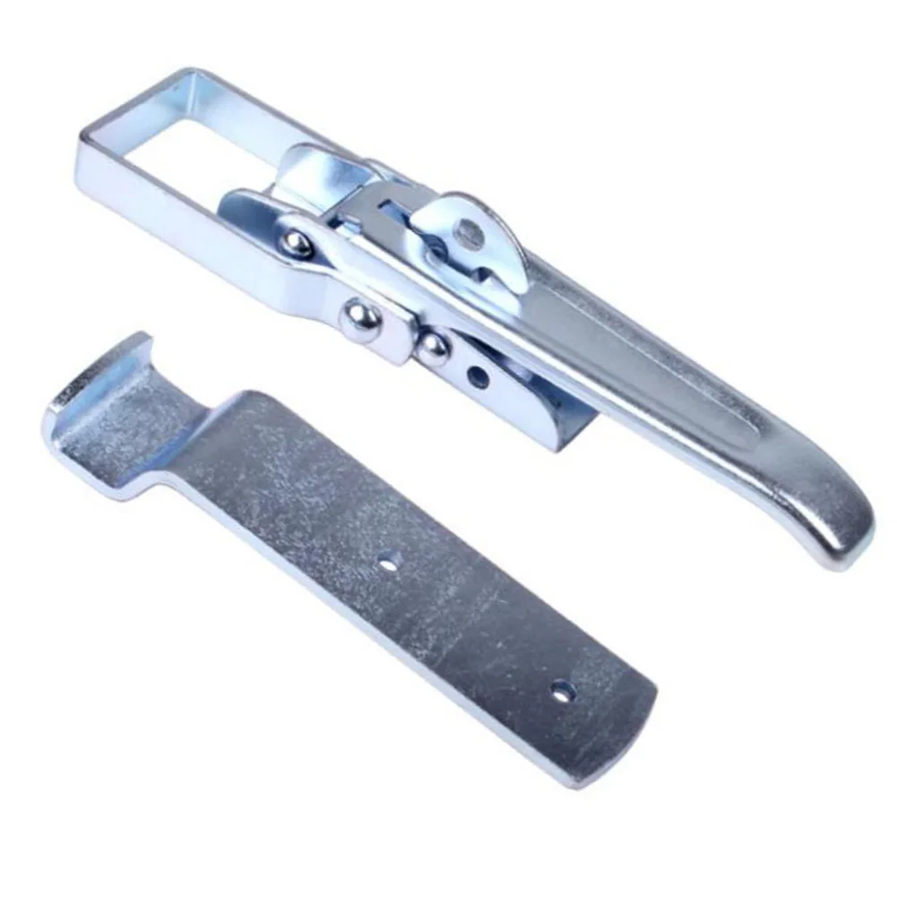 

Utility Trailer Gate Latch Handle Components for RVs Campers Caravans and Utility Trailers Galvanized Iron Construction