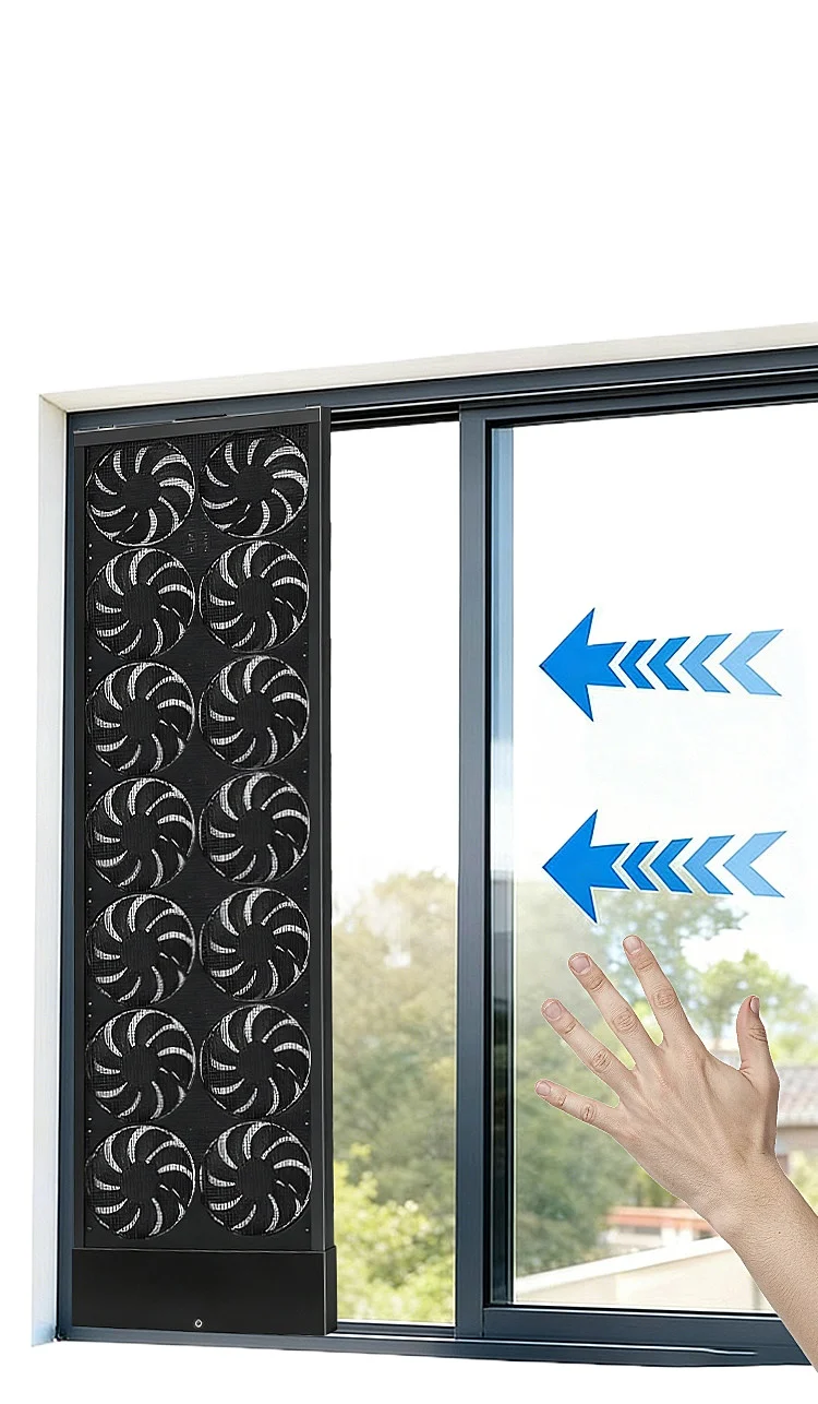 Window Exhaust Fan No Drill Glass Mount Smoke Extractor Strong Quiet Airflow Ventilation for Home Kitchen
