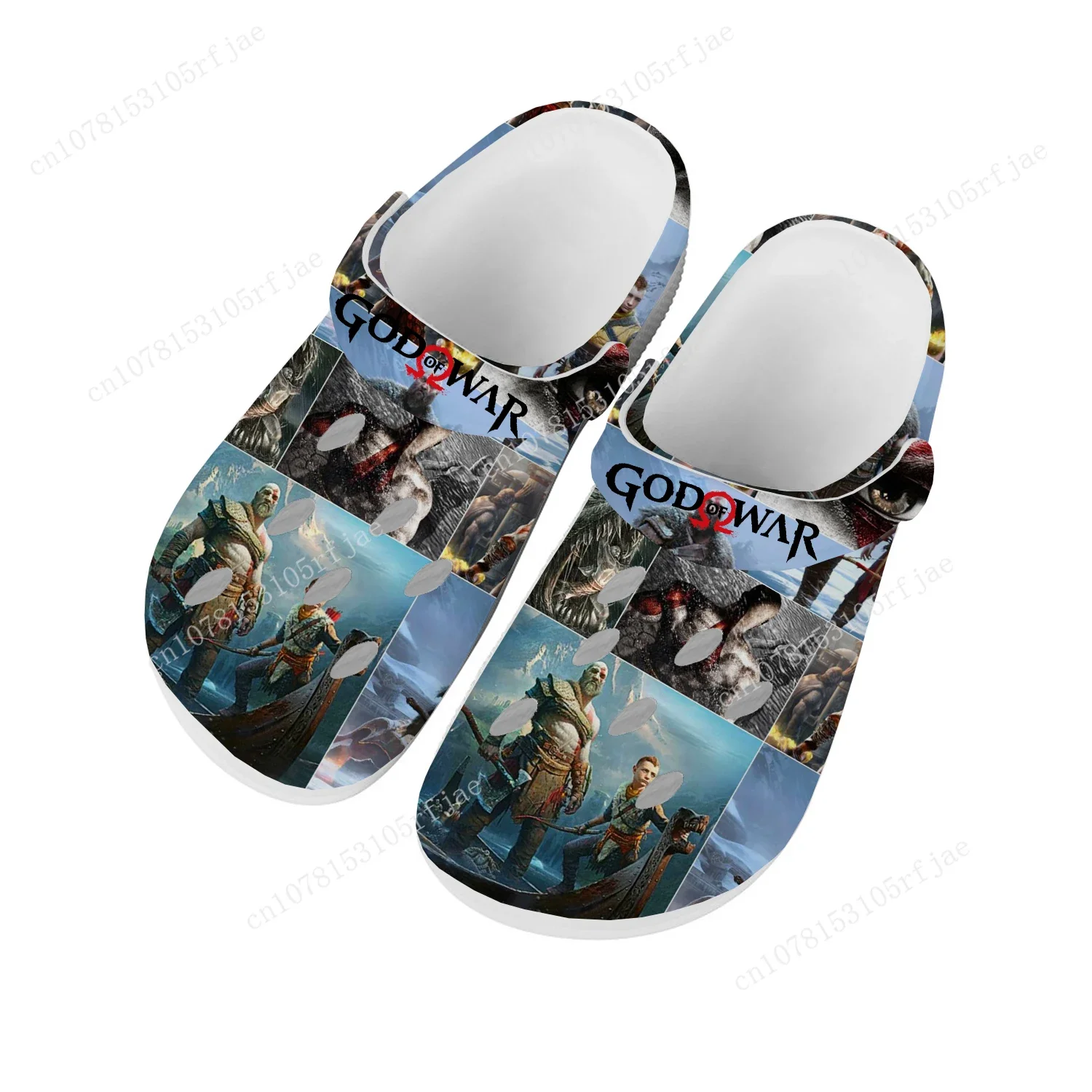 

God of War Home Clogs Hot Cartoon Game Mens Womens Teenager Fashion Custom Built Water Shoes Garden Beach Hole Slippers Sandals