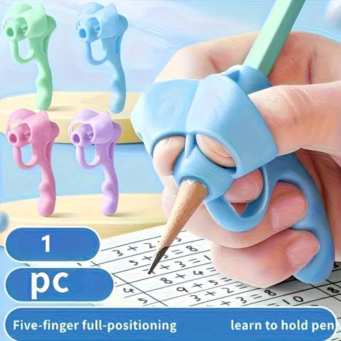 1 adet Silikon Kalem Kavrama Düzelticiler-Yumuşak Kauçuk Kalem Tutucular ile El Yazısı Uygulama Yardımı, Geliştirilmiş Duruş ve Hata Düzeltme