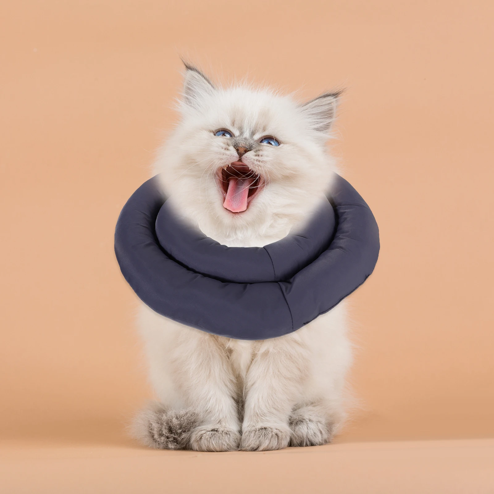 

Waterproof Fabric Collar For Cat Recovery Elastic Pet Protective Collar Anti Lick Cone For Cats Up To 7Kg