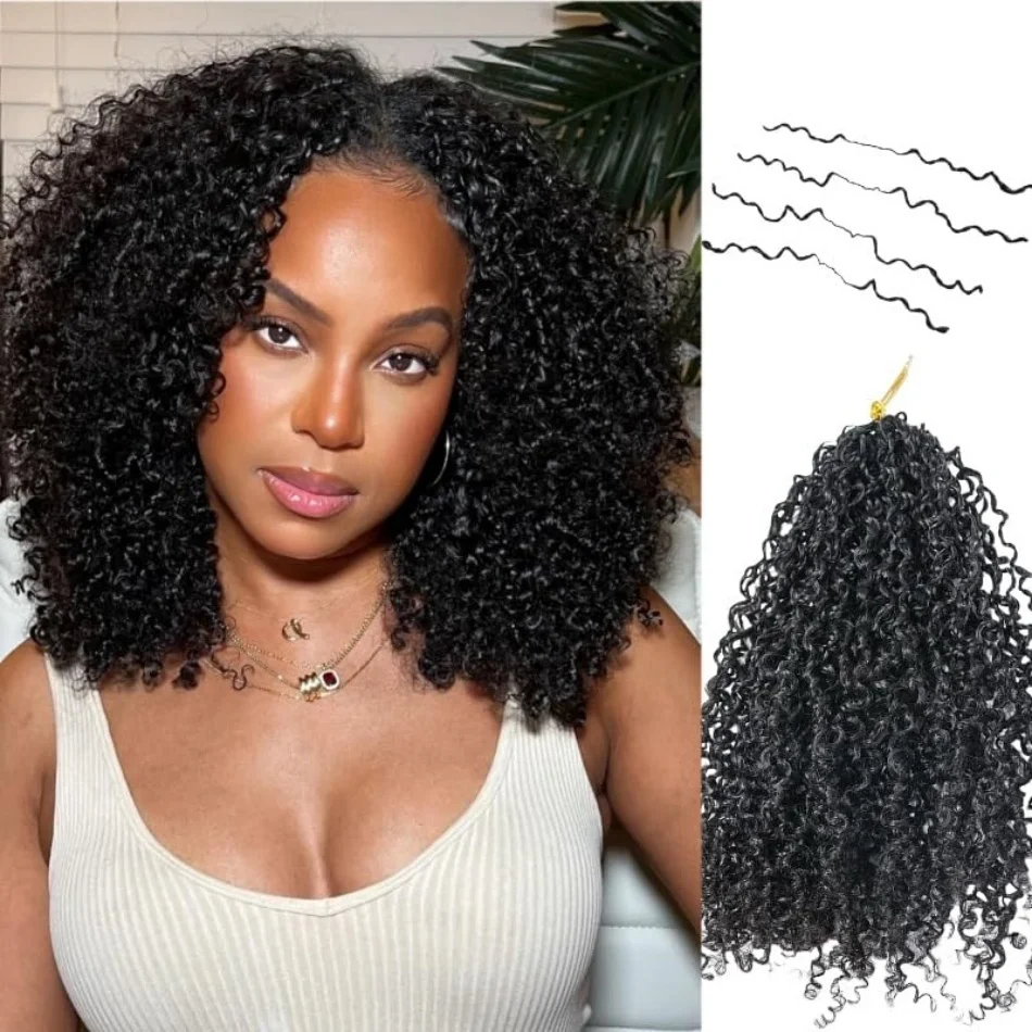 

Натуральные бразильские волосы для плетения крючком: кудрявые, глубокая волна, без узлов, предварительно разделенные, для наращивания.