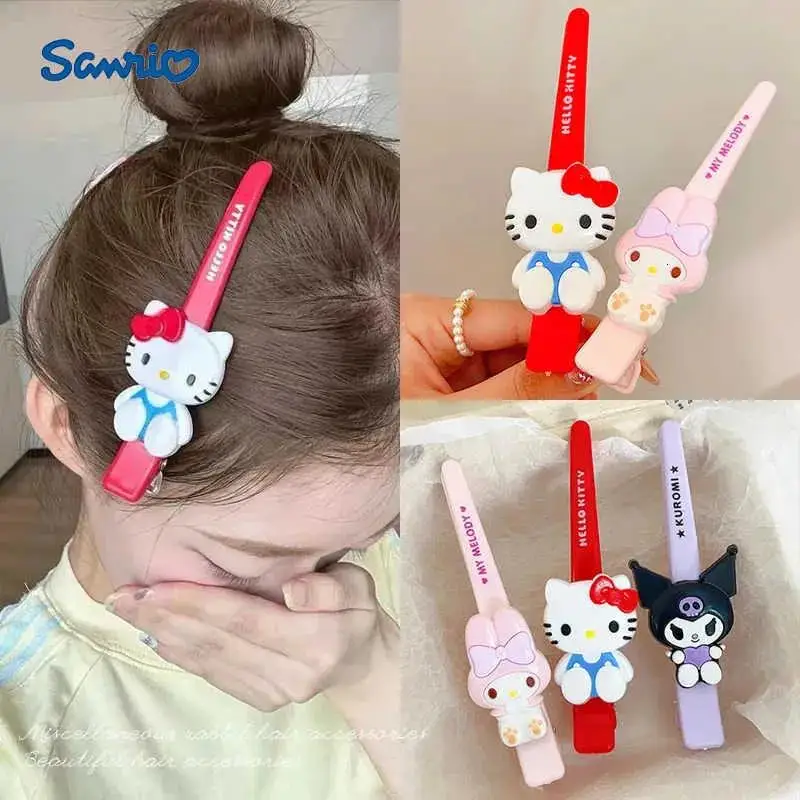 Sanrio Hairpins Pin My Melody Kuromi Cinnamoroll Y2K Hair Clip Cartoon Woman Clip Headdress Bangs Clips Cute Hair Accessories view 2