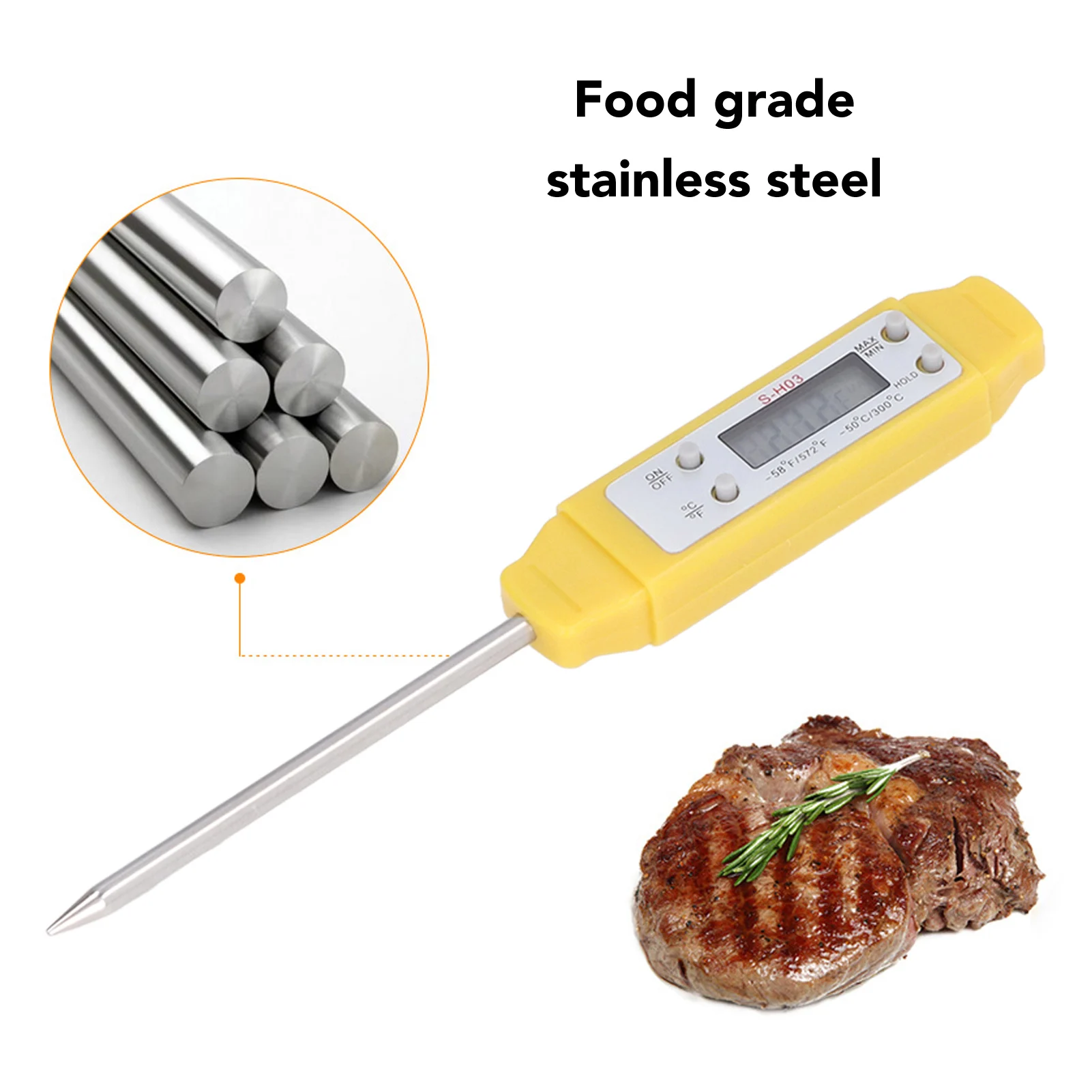 Digital Food Thermometer Automatic Calibration Pen  High Accuracy Electronic Pocket Thermometer Electronic Food Thermometer