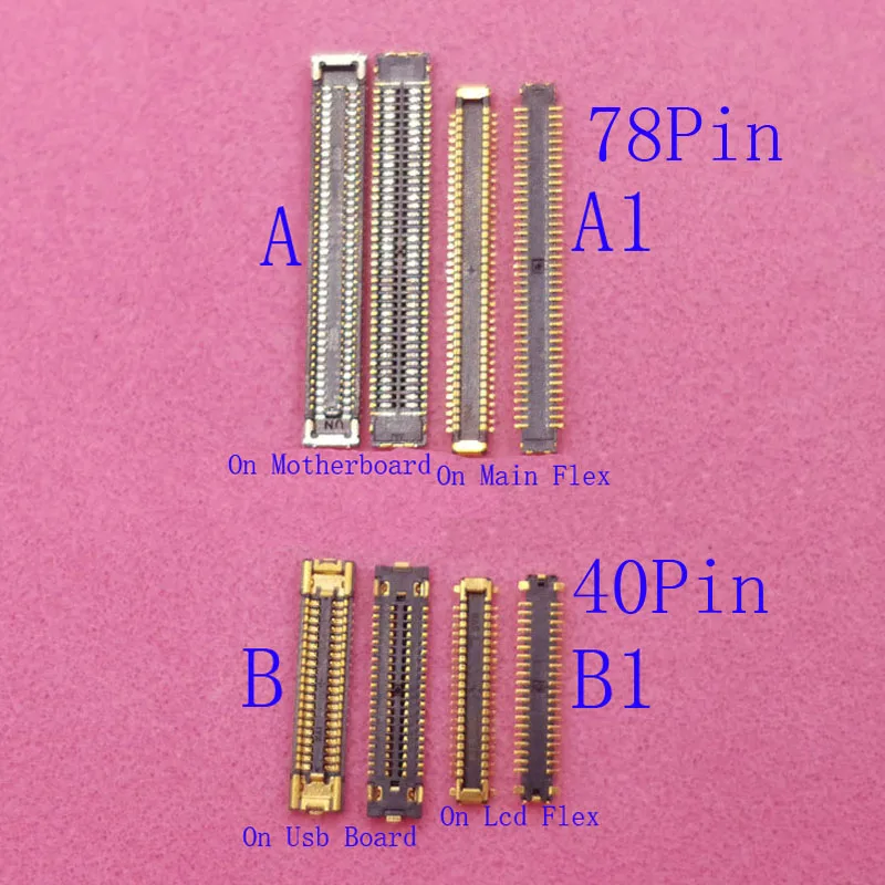 10-50pcs lcd bildschirm fpc anschluss usb ladegerät stecker für samsung galaxy m51 m515 m62 m625 m31s m317f f62 e625 40 78 pin