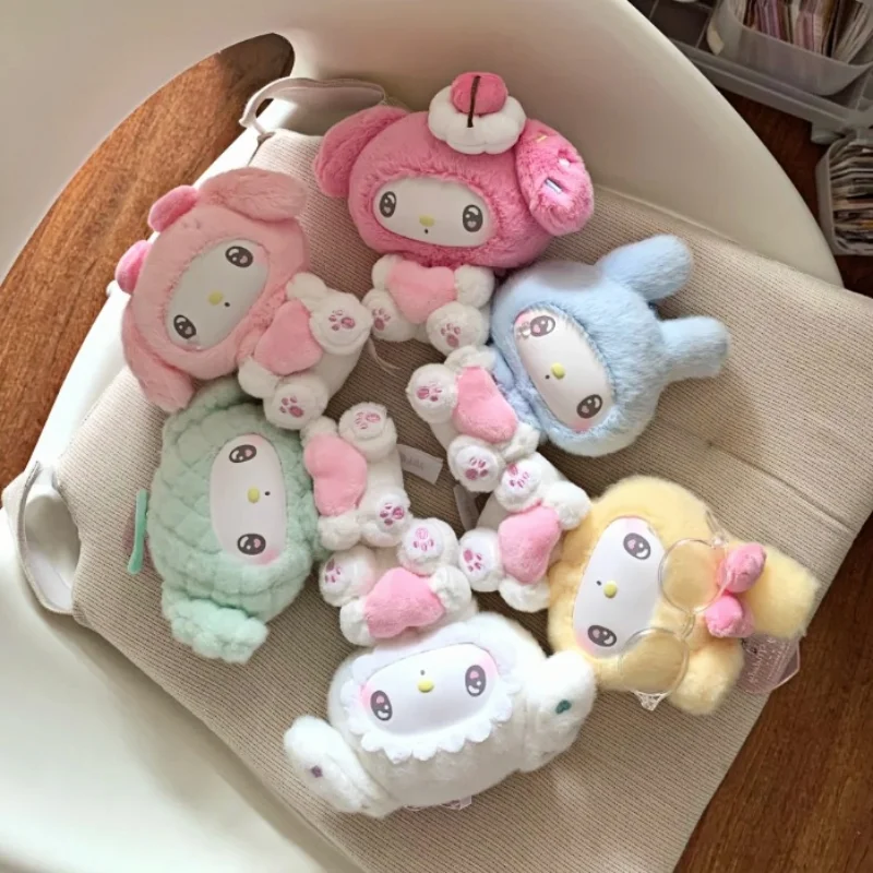 

Original Sanrio My Melody 50th Anniversary Milk Candy Series Plush Blind Box Kawaii Vinyl Doll Mystery Box Fuffy Pendant As Gift
