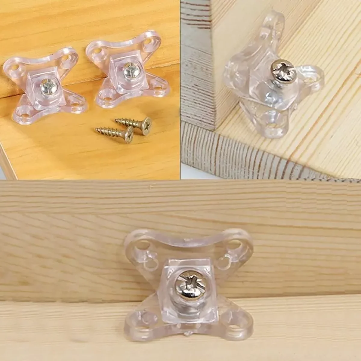 ขายึดมุมใสแบบถอดได้ 1/5/10/20/50 ชิ้น แบบผีเสื้อ รูปตัว L ป้องกันมุมฉาก