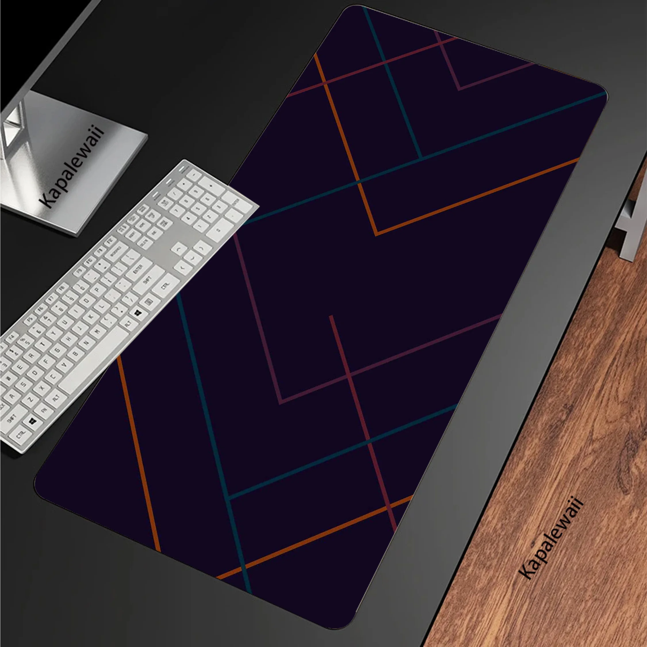 

Geometric Notebook Mouse Pad Rubber Gamer Mousepad Office Accessories For Desk Mat Locking Edge Game Keyboard Pads 800x300mm