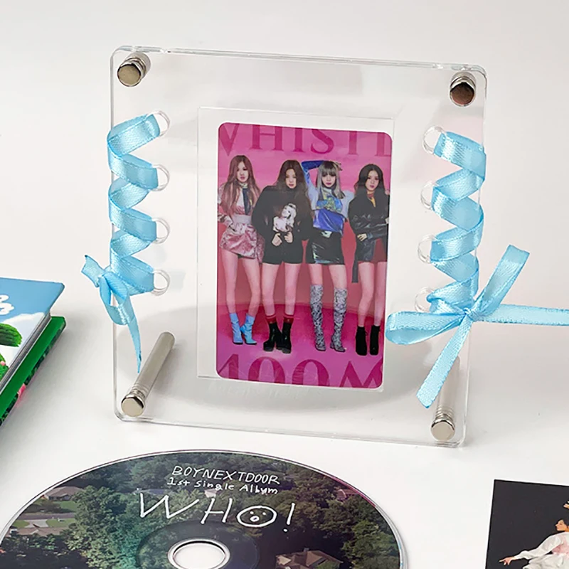 CD Picture Display Stand Frame Transparent Acrylic Photo Frame Photocard Holder Idol Postcards Protector Room Decor view 4