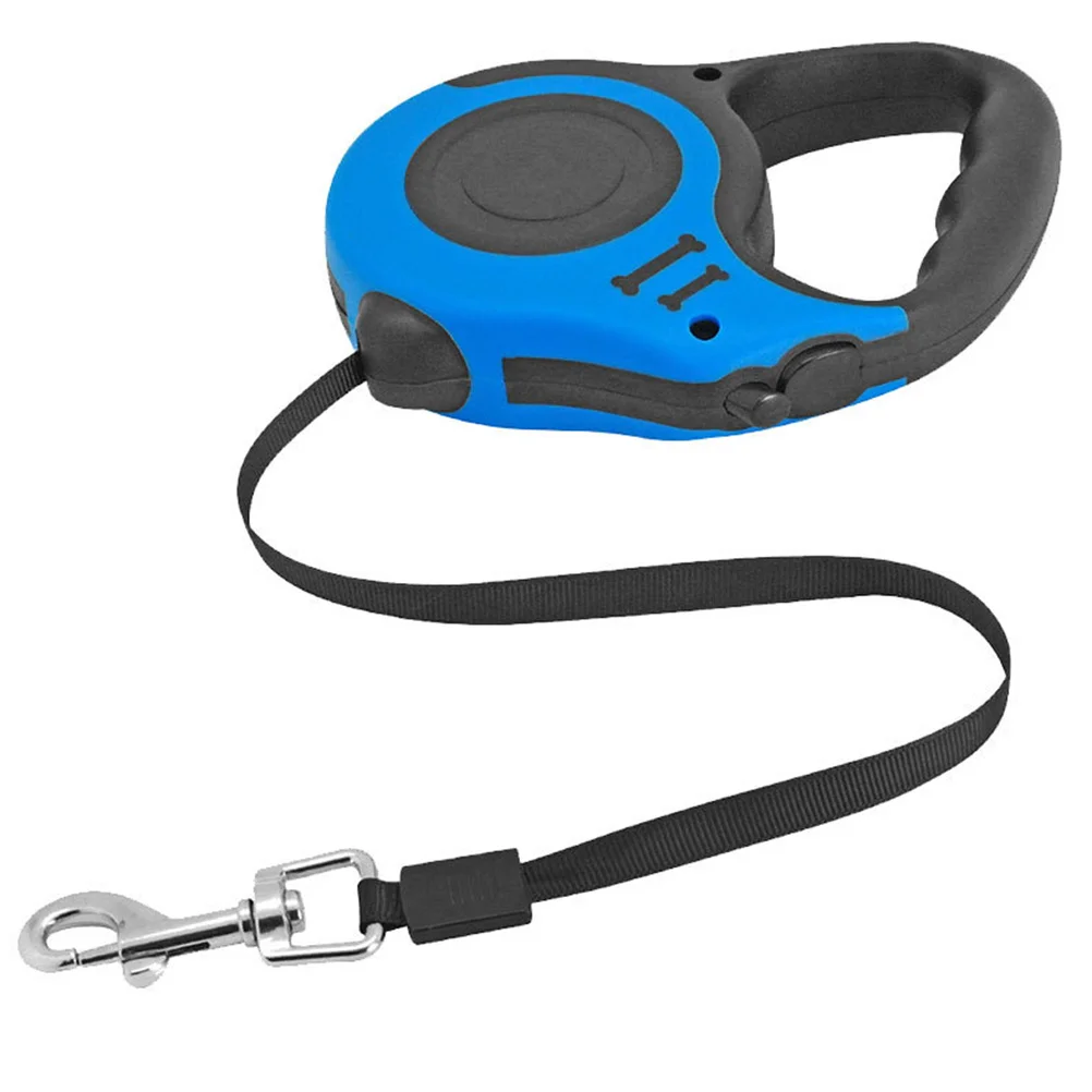 

1Pcs Automatic Retractable Dog Leash 5 Meter Blue Long Pet Training Lead Telescopic Traction Rope Heavy-Duty Nylon Safety Leash