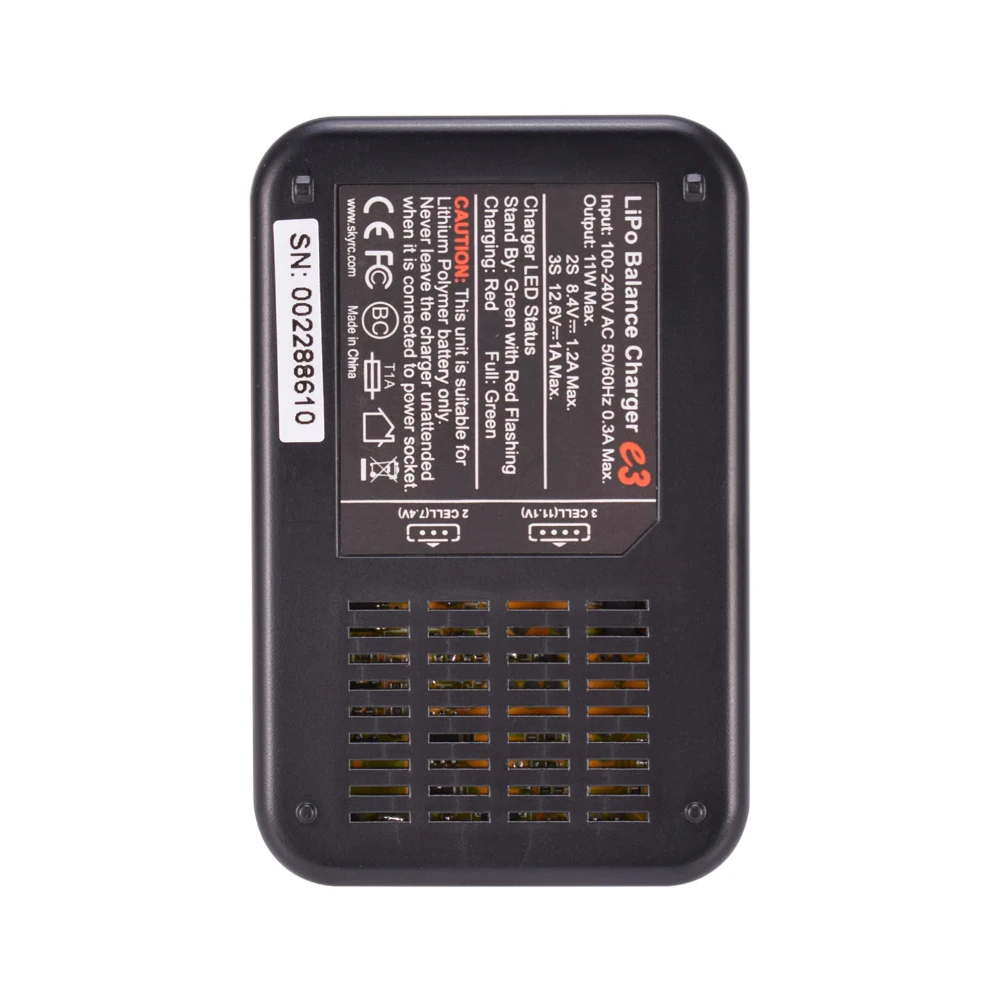 Skyrc E3 Oplader 2S 3S Lipo Batterij Balans Oplader Ac Ingang 100V-240V Eu Plug SK-100081