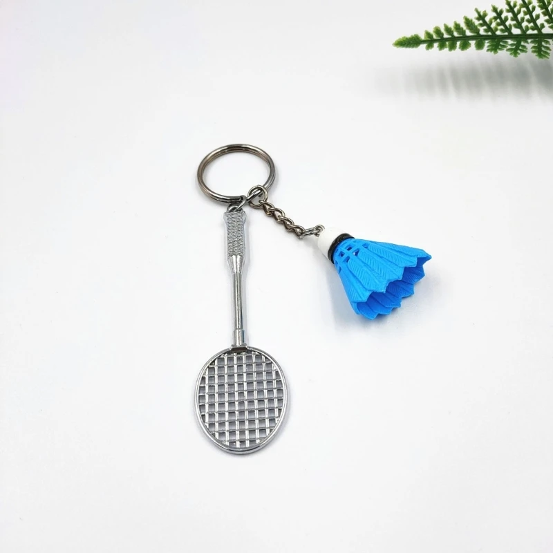 Porte-clés badminton, accessoires décoration pour porte-clés à breloques