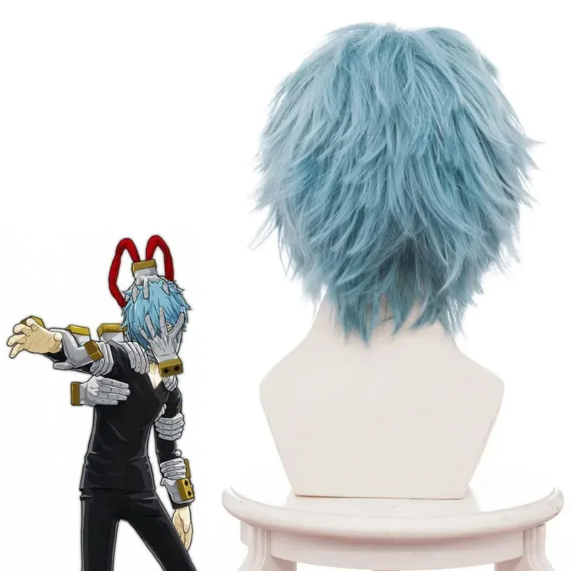 Peluca de My Hero Gym Tomura Shigaraki, disfraz corto de Cosplay Boku No Hero Gym, pelucas de pelo sintético resistentes al calor