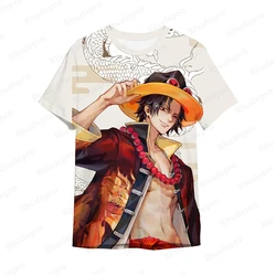 Camiseta Luffy Anime 3D masculina, camisa engraçada de uma peça, Harajuku japonês, manga curta, camiseta estampada, tops e camisetas, roupas