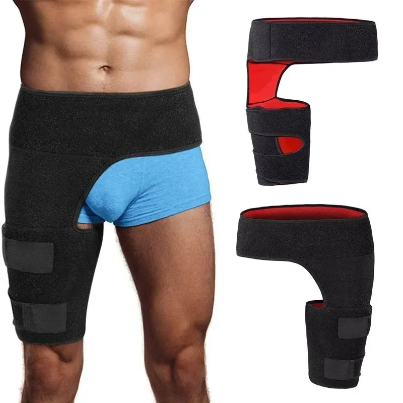 Hip Brace Nerve Pain Relief Thigh Compression Brace for Hip Joints Arthritis Groin Wrap Brace Adjustable Protector Strap Belt