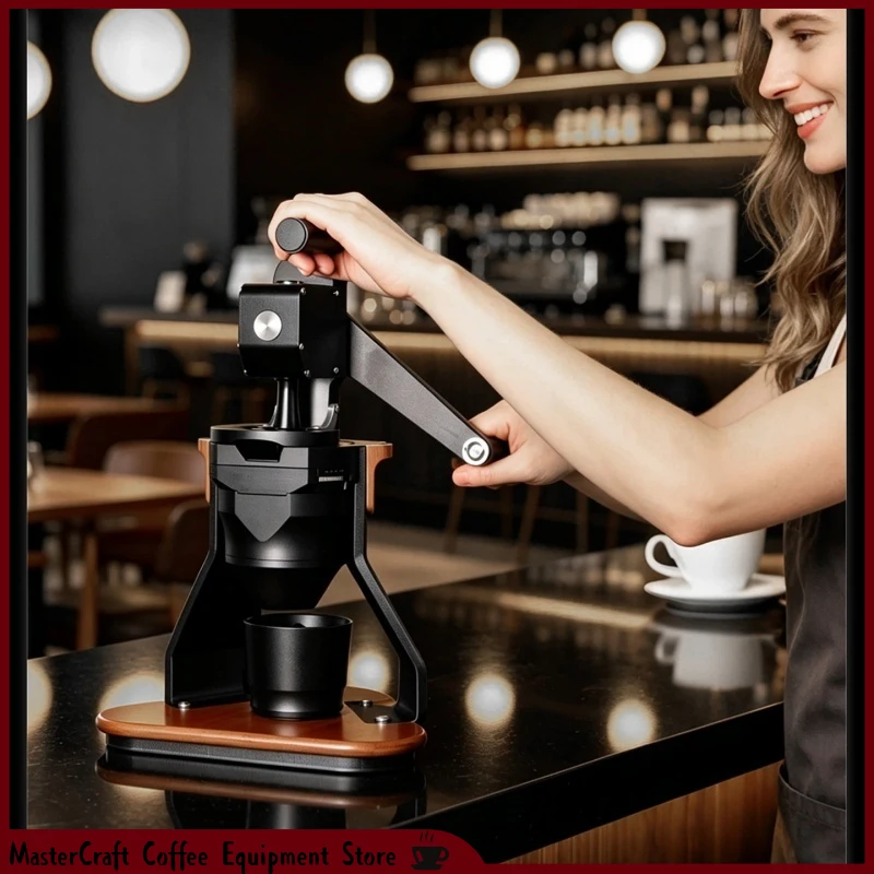LvRong MoYin MY83 Manual Coffee Grinder 83Mm Titanium Conical Burr Hand Coffee Bean Mill For Home Office Coffee Making