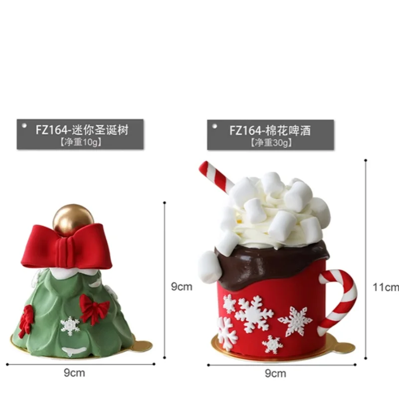 عيد الميلاد وهمية كعكة محاكاة شجرة عيد الميلاد كعكة نموذج الحلويات الحلي مخبز نافذة عرض الدعائم زينة عيد الميلاد